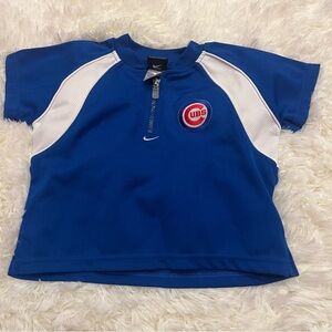 MLB Chicago Cubs Nike Team Pullover Jersey Zip Front Size 4T